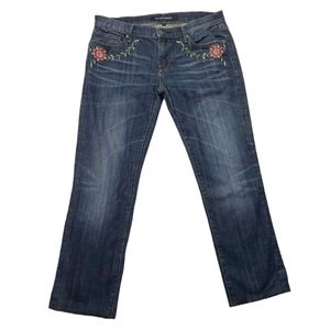 Driftwood Jeans Size 30 Floral Embroidered